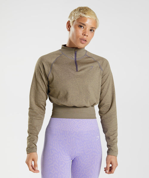 gymshark-315-long-sleeve-warmup-top-cement-brown-mercury-purple-marl-aw22