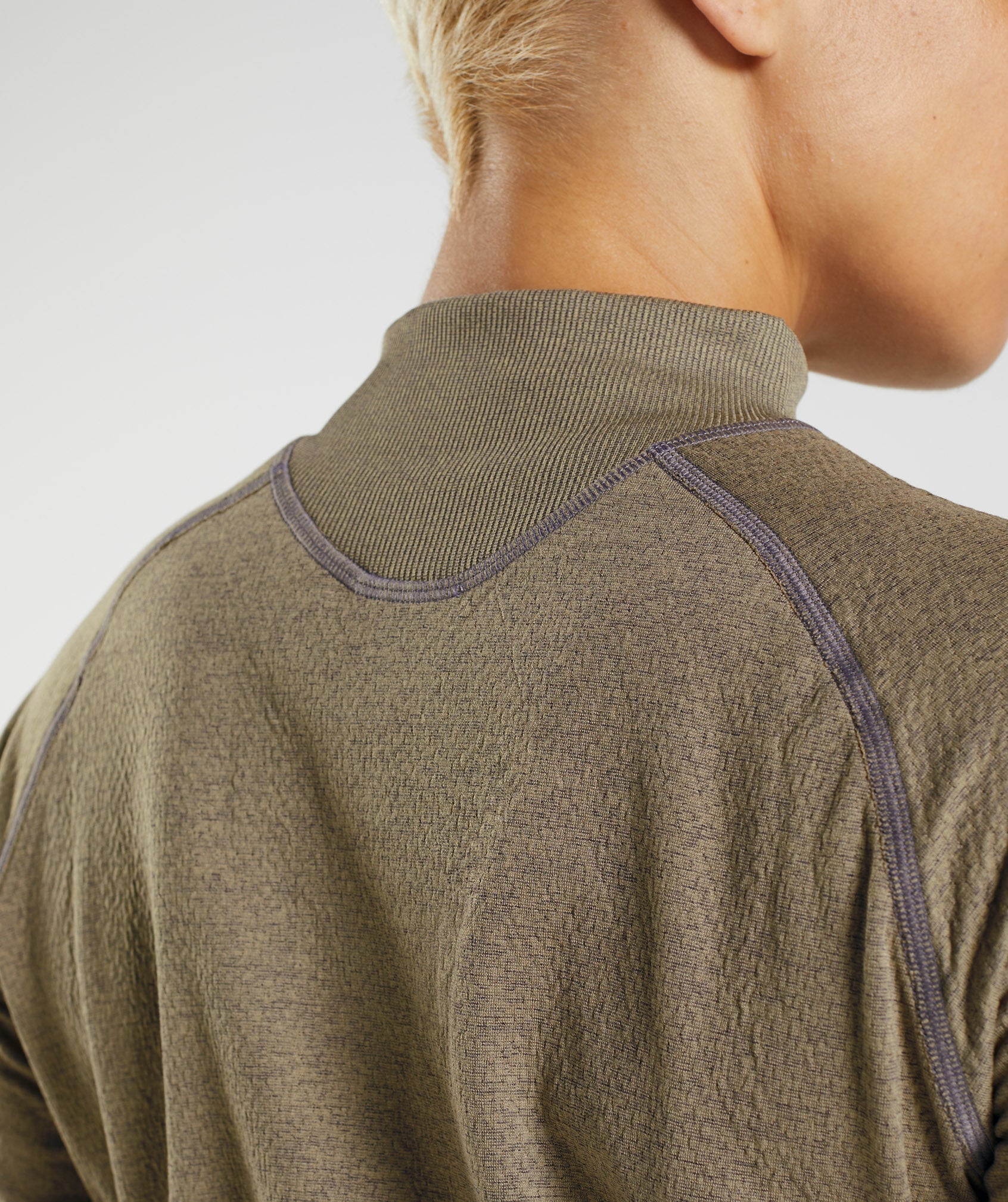 gymshark-315-long-sleeve-warmup-top-cement-brown-mercury-purple-marl-aw22