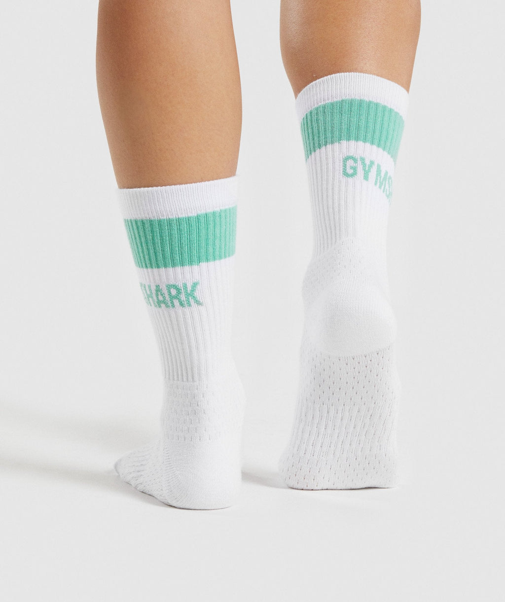 gymshark-crew-socks-1pk-white-light-green-aw21