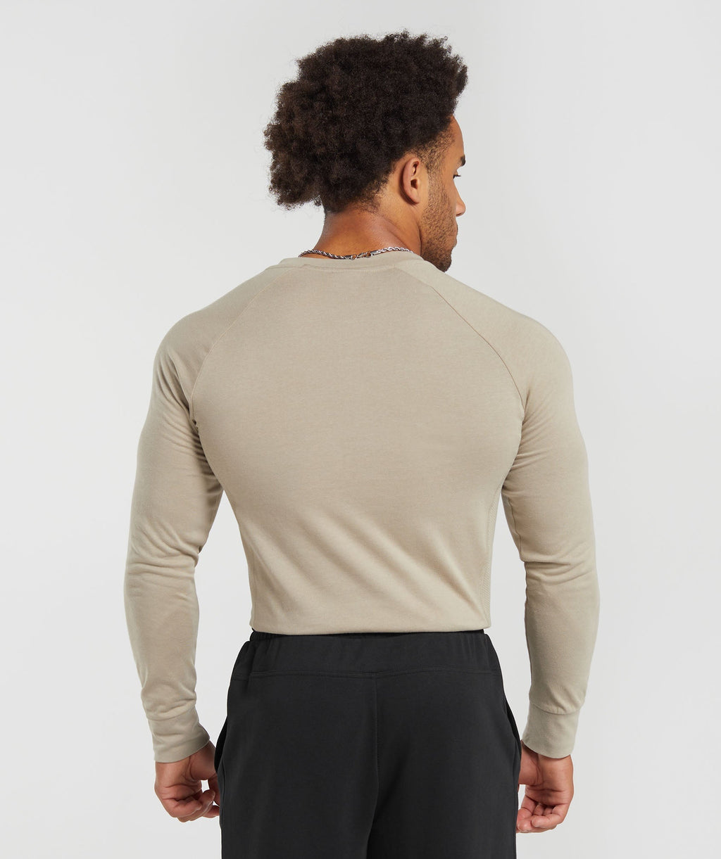 gymshark-rest-day-essentials-henley-sand-brown-aw23