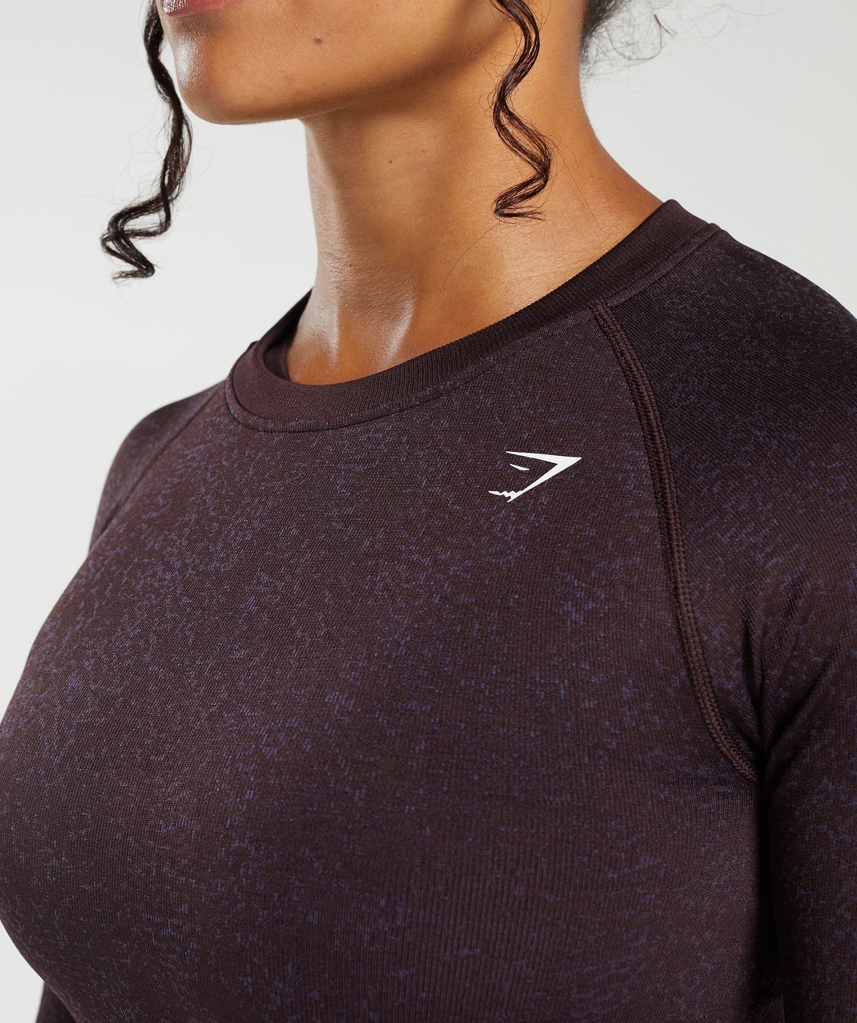 gymshark-adapt-fleck-seamless-long-sleeve-crop-top-plum-brown-dewberry-purple-aw23