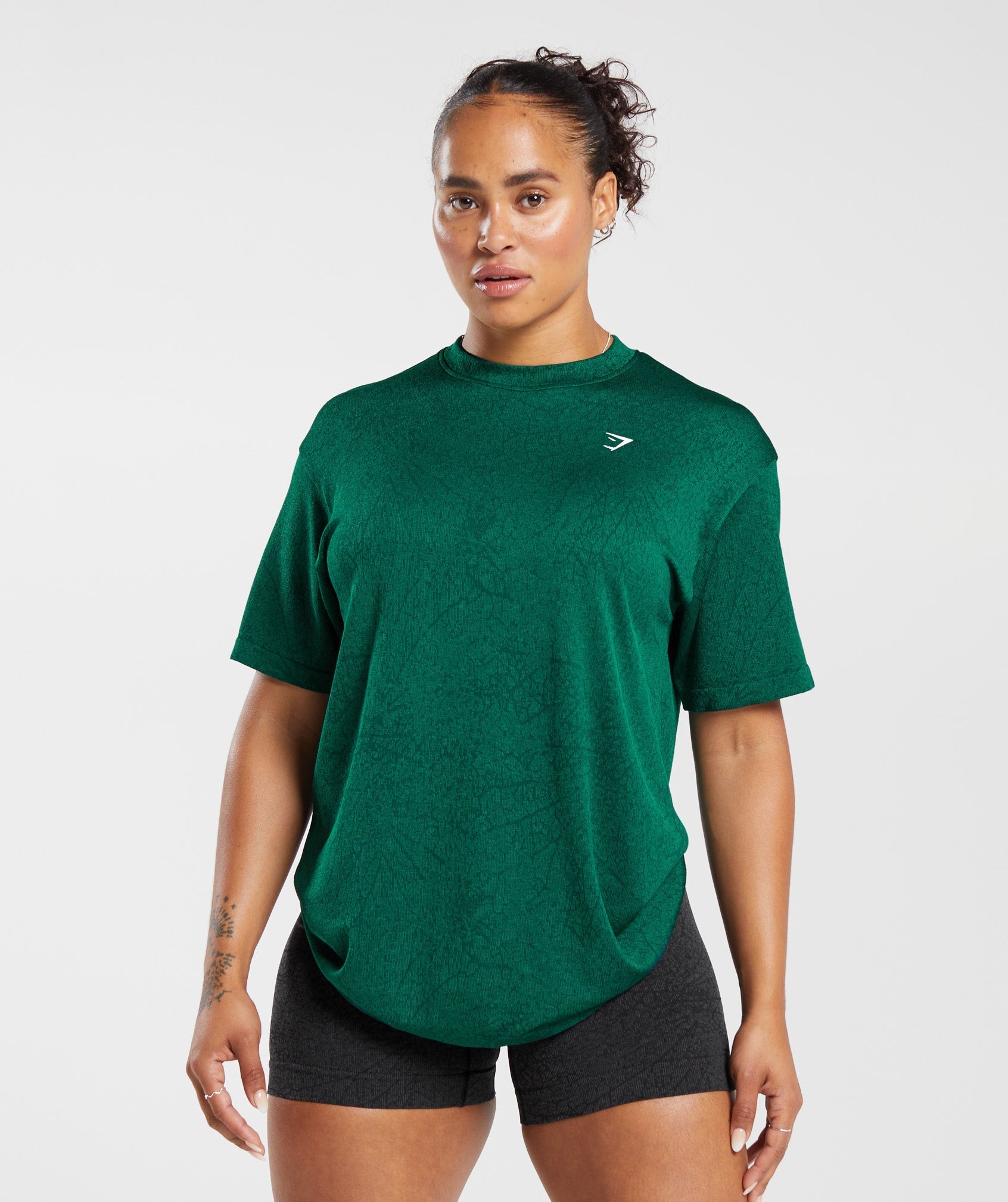 gymshark-adapt-pattern-seamless-loose-top-forest-green-rich-green-aw23