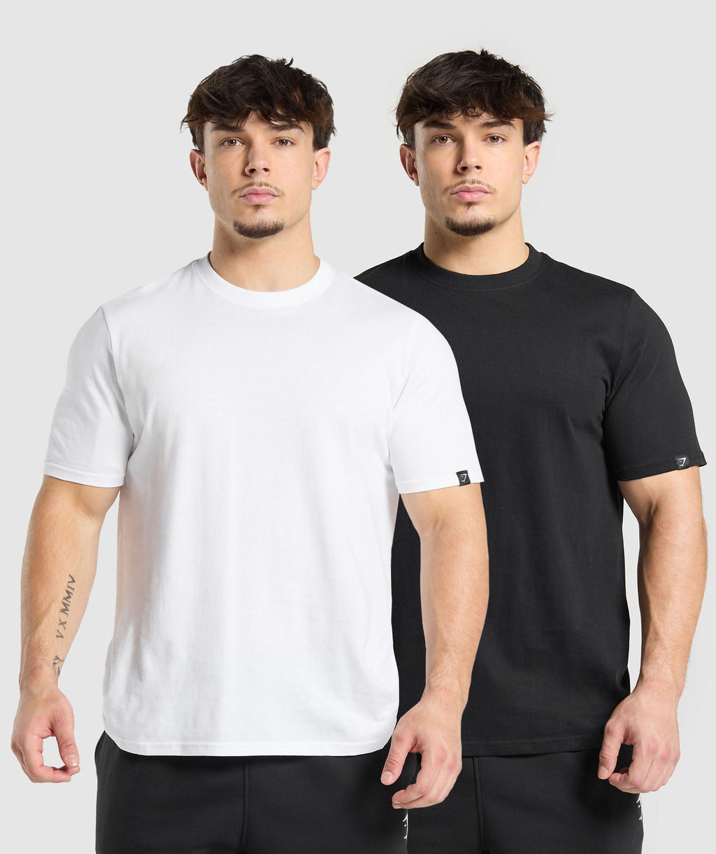 gymshark-t-shirt-2-pack-white-black-aw24