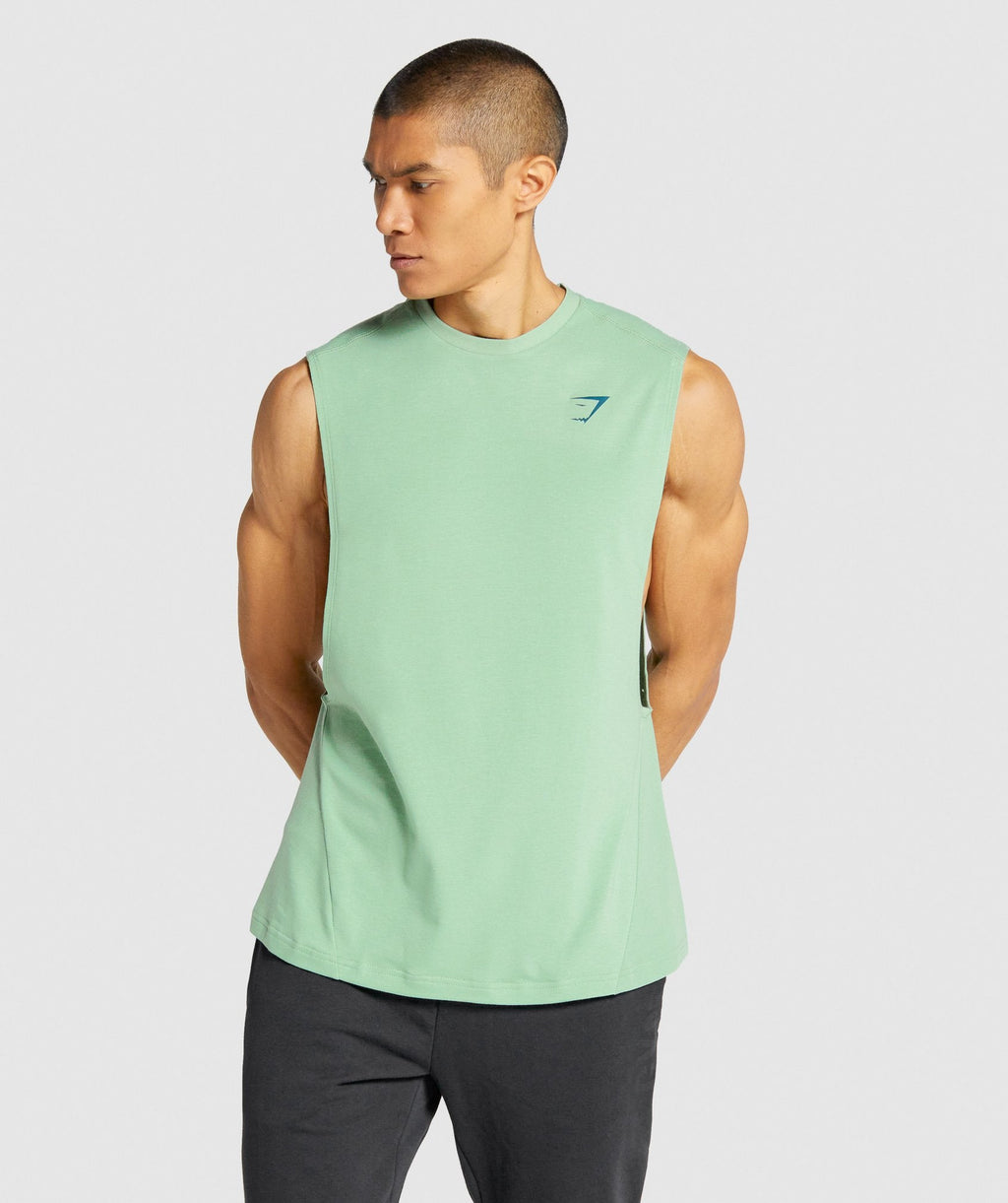 gymshark-bold-drop-arm-tank-green-aw21