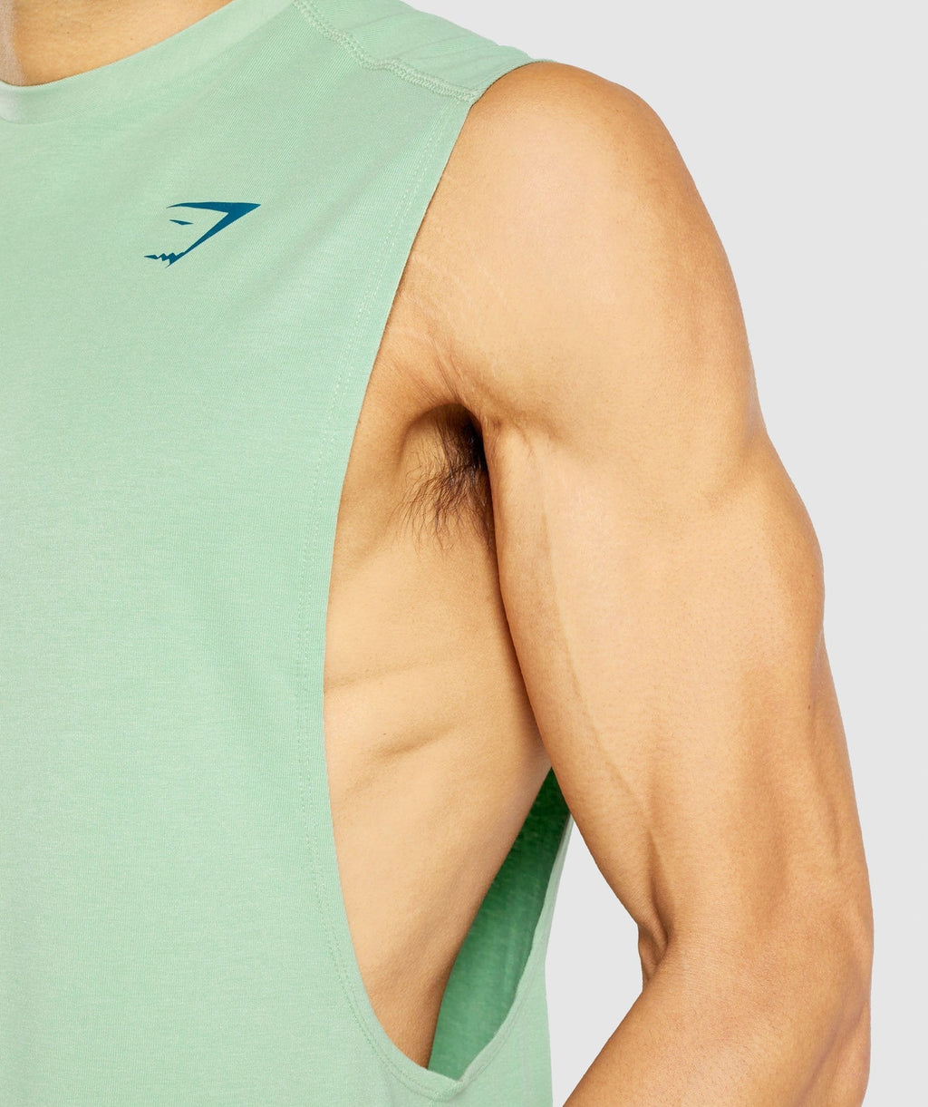 gymshark-bold-drop-arm-tank-green-aw21