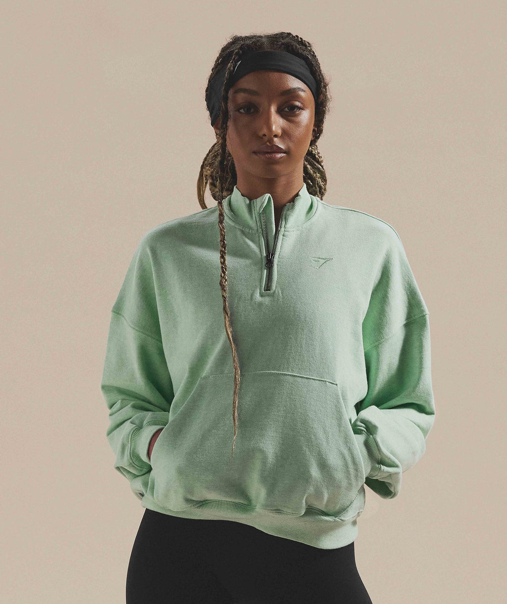 gymshark-rest-day-sweats-1-2-zip-pullover-refreshing-green-marl-aw22