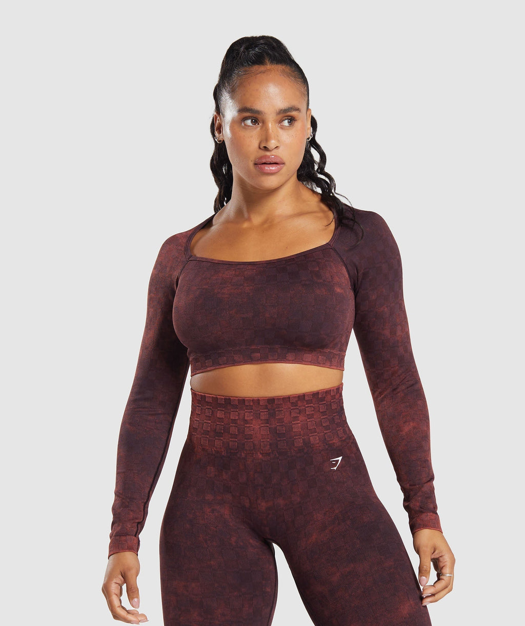 gymshark-check-seamless-washed-long-sleeve-top-plum-brown-aw23