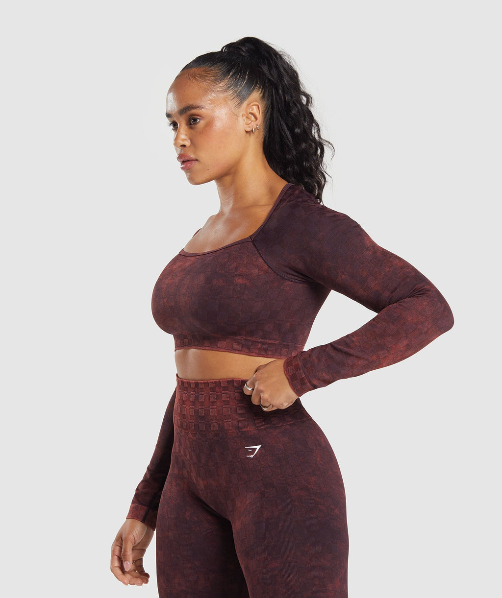 gymshark-check-seamless-washed-long-sleeve-top-plum-brown-aw23