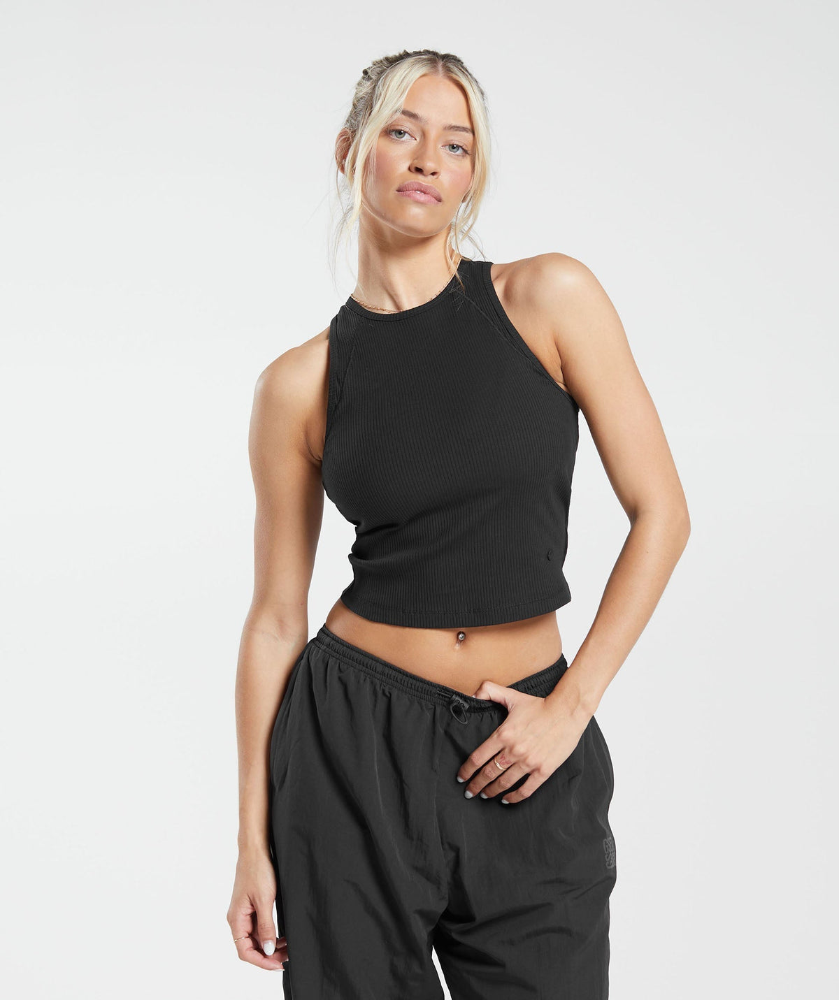 gymshark-cotton-rib-midi-tank-black-aw23