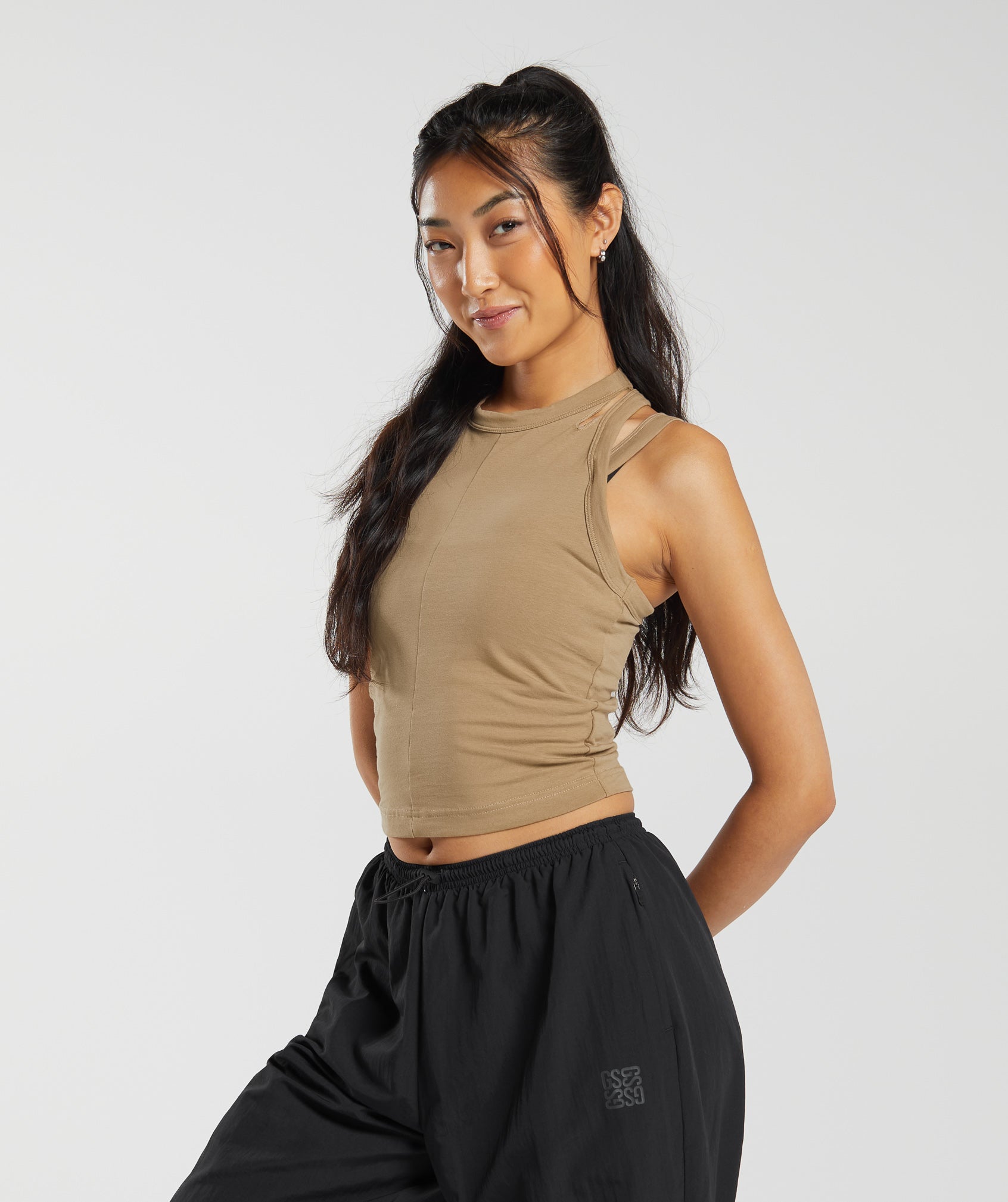 gymshark-cotton-strappy-midi-tank-deep-fawn-brown-aw23