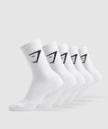 gymshark-crew-socks-5pk-white-ss23