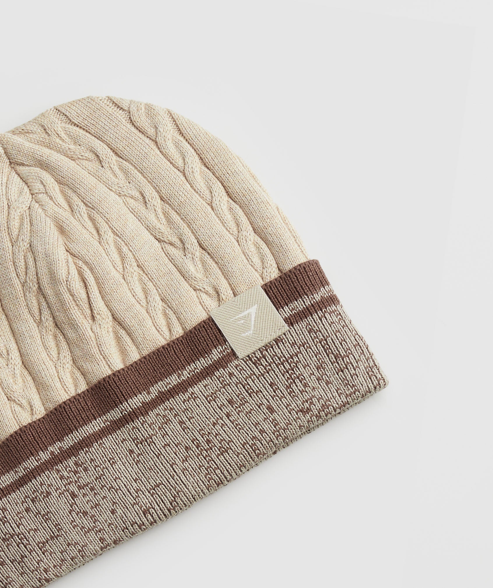 gymshark-cable-beanie-stone-brown-aw23
