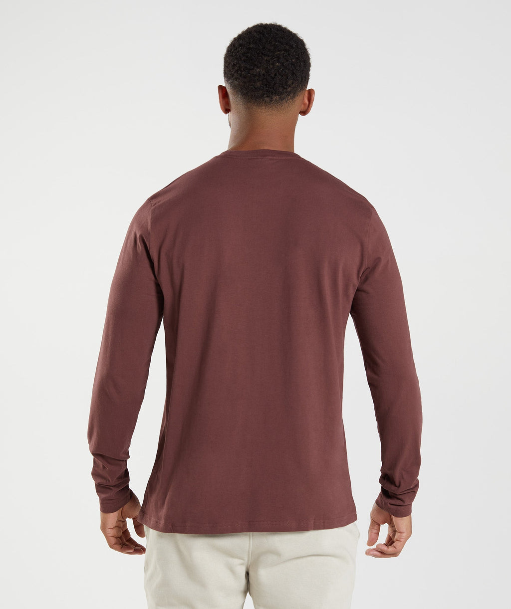 gymshark-crest-long-sleeve-t-shirt-cherry-brown-aw22
