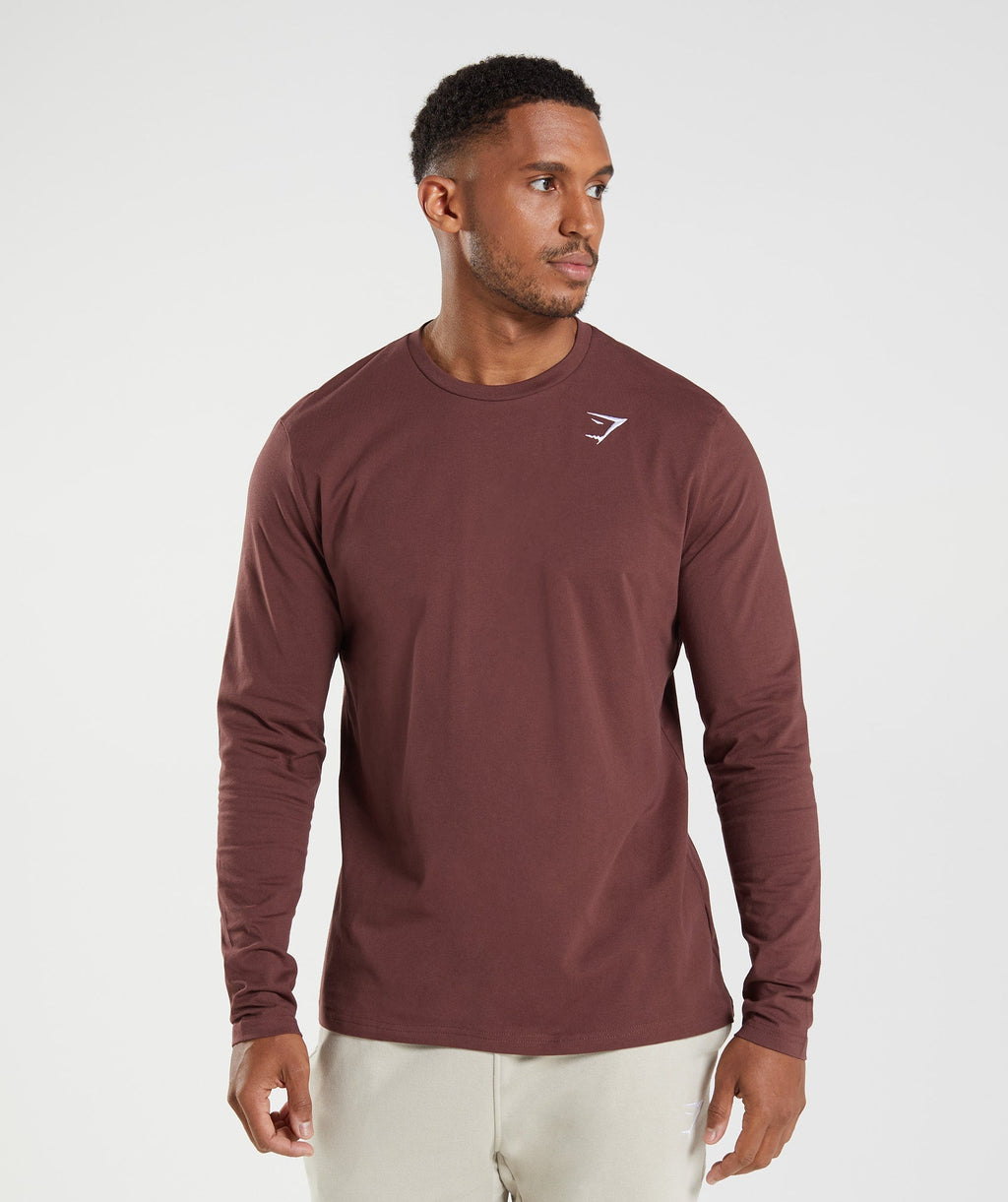 gymshark-crest-long-sleeve-t-shirt-cherry-brown-aw22