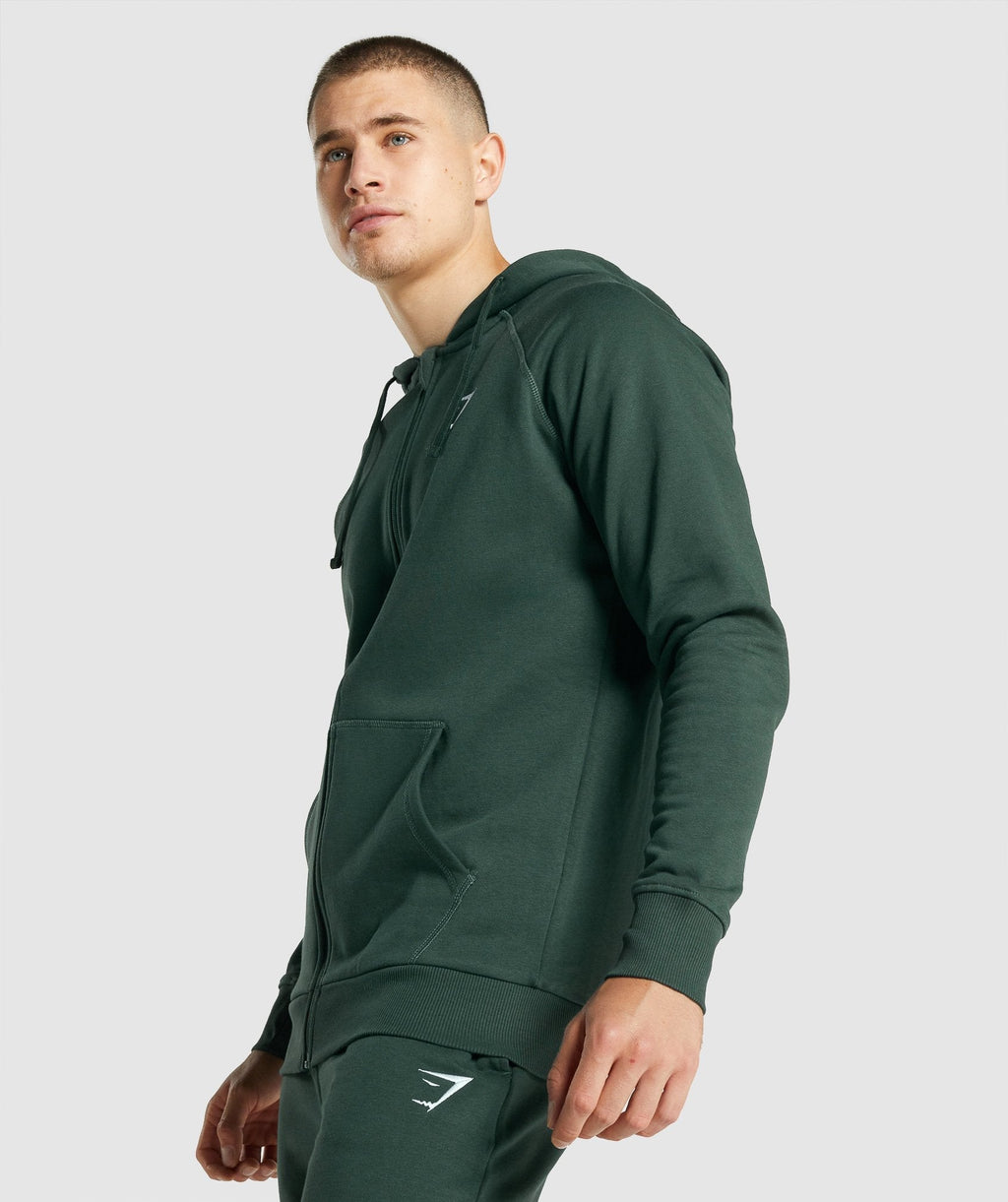gymshark-crest-zip-up-hoodie-dark-green-gsaw21
