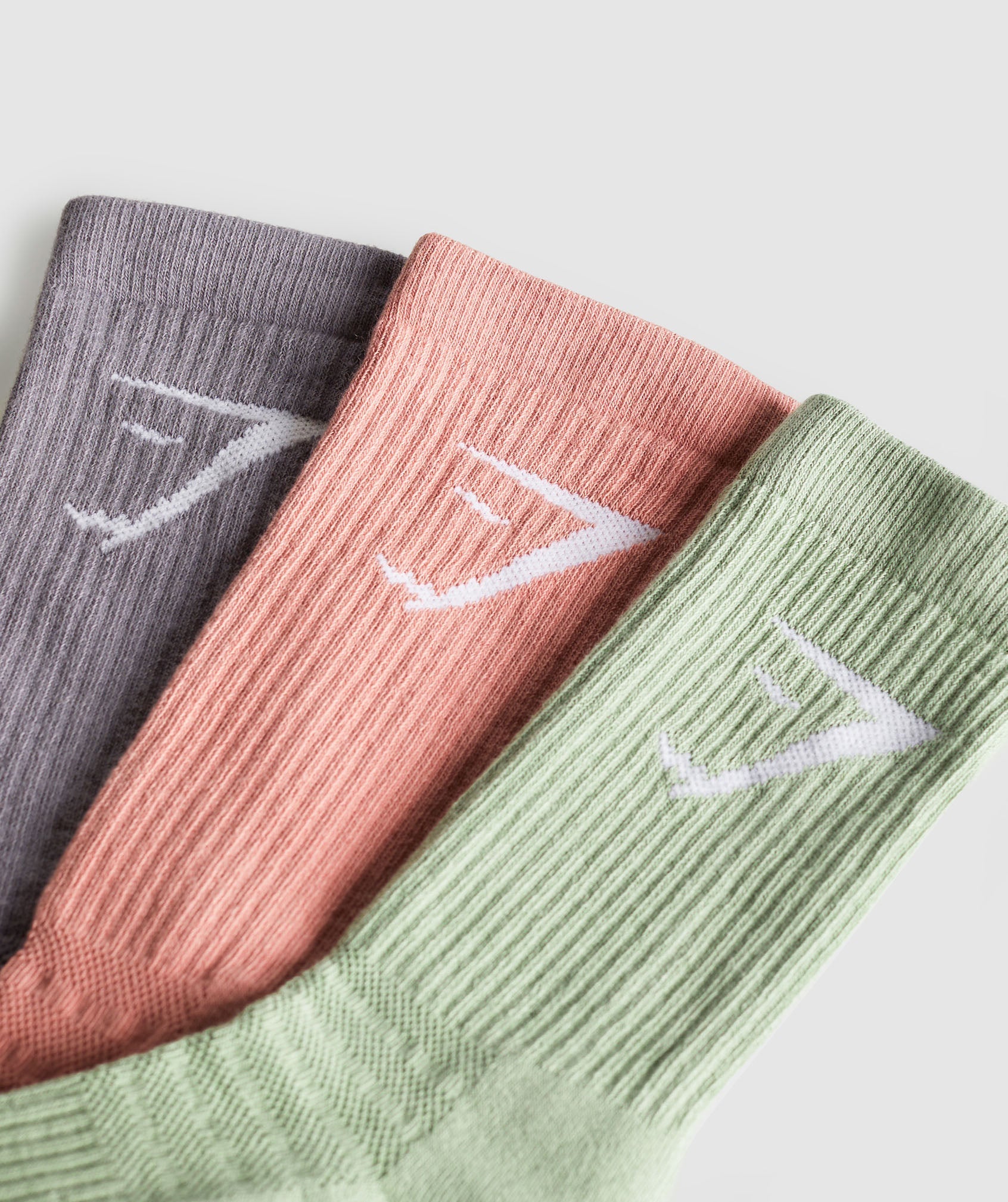 gymshark-crew-socks-3pk-classic-pink-faded-green-fog-purple-ss24