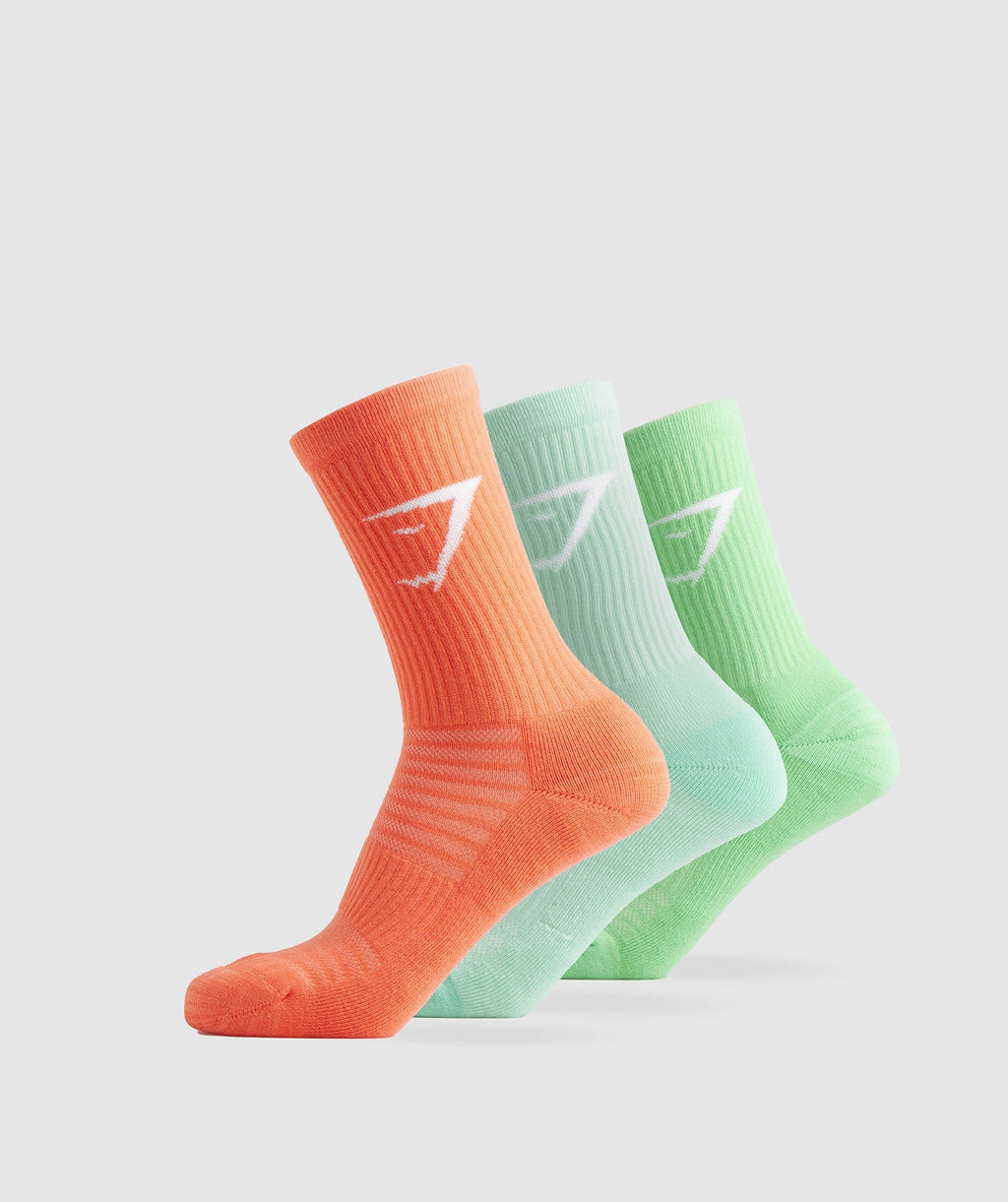 gymshark-crew-socks-3pk-orange-pool-blue-iris-green-ss23