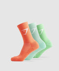 gymshark-crew-socks-3pk-orange-pool-blue-iris-green-ss23