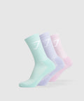 gymshark-crew-socks-3pk-mystic-lilac-serene-blue-lemonade-pink-aw23