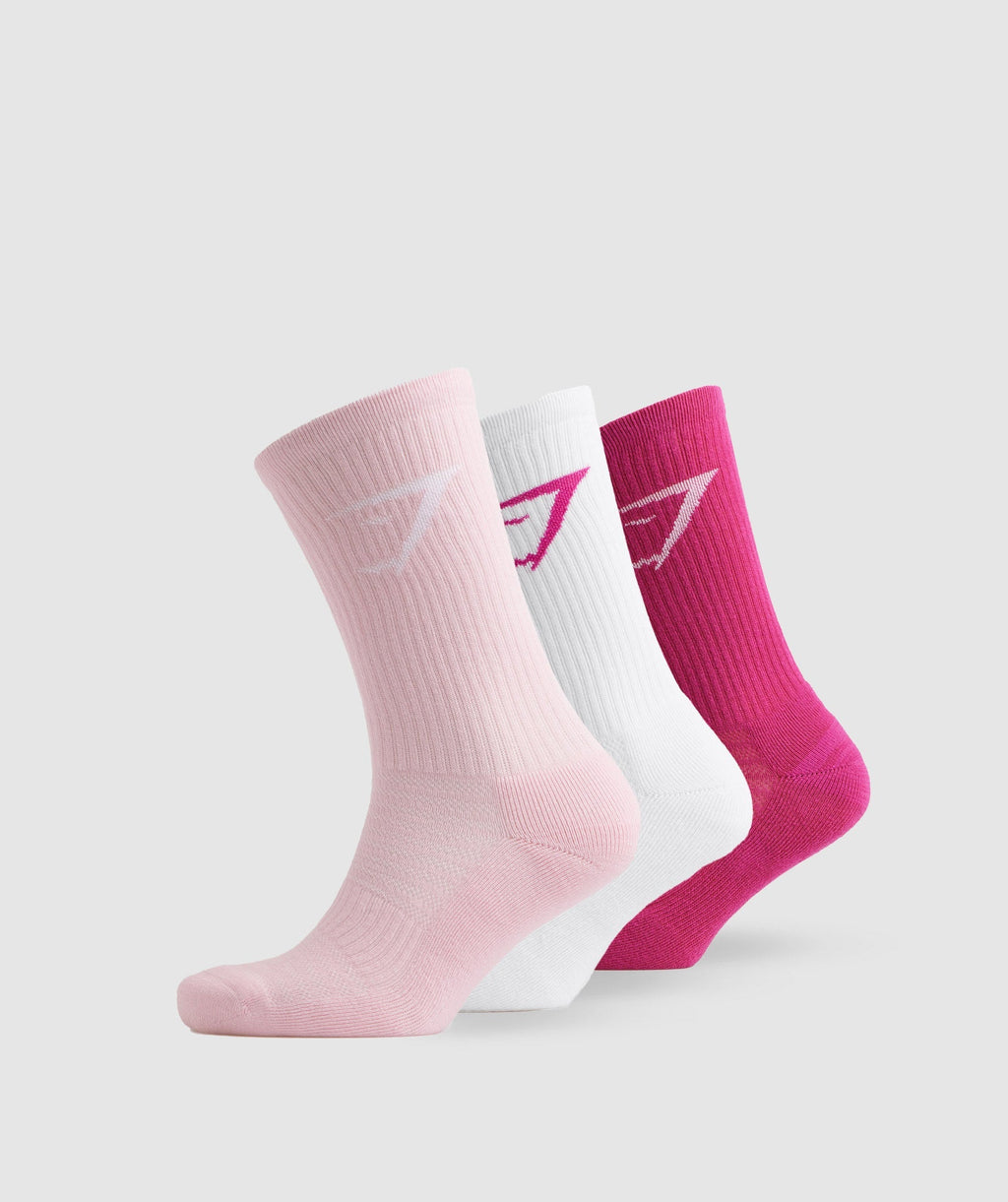 gymshark-crew-socks-3pk-magenta-pink-white-sweet-pink-aw22
