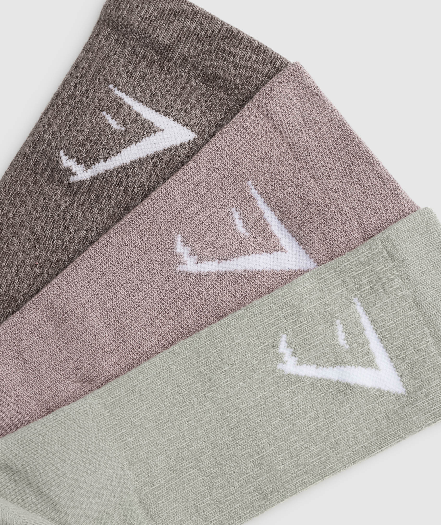 gymshark-crew-socks-3pk-camo-brown-washed-mauve-stone-grey-aw23