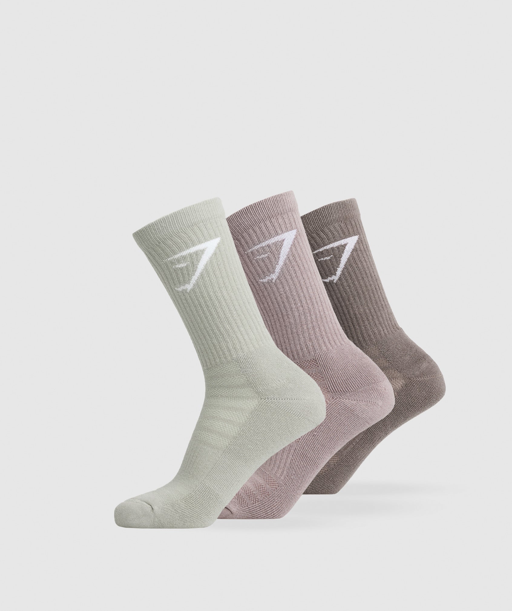 gymshark-crew-socks-3pk-camo-brown-washed-mauve-stone-grey-aw23