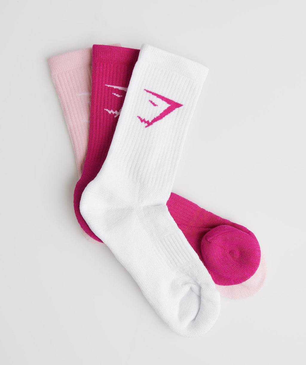 gymshark-crew-socks-3pk-magenta-pink-white-sweet-pink-aw22