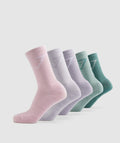 gymshark-crew-socks-5pk-teal-pink-teal-purple-lilac-ss23