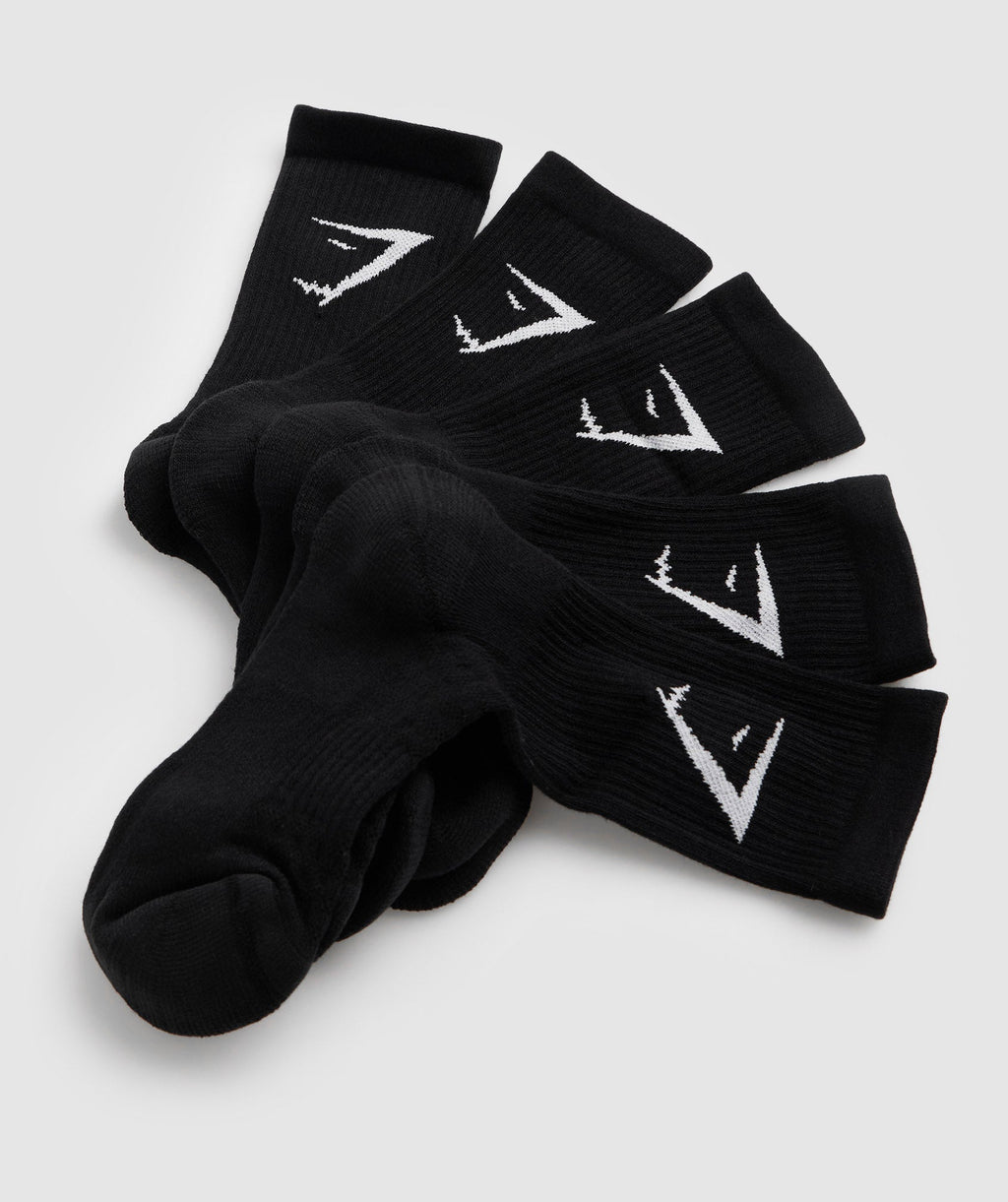 gymshark-crew-socks-5pk-black-aw22