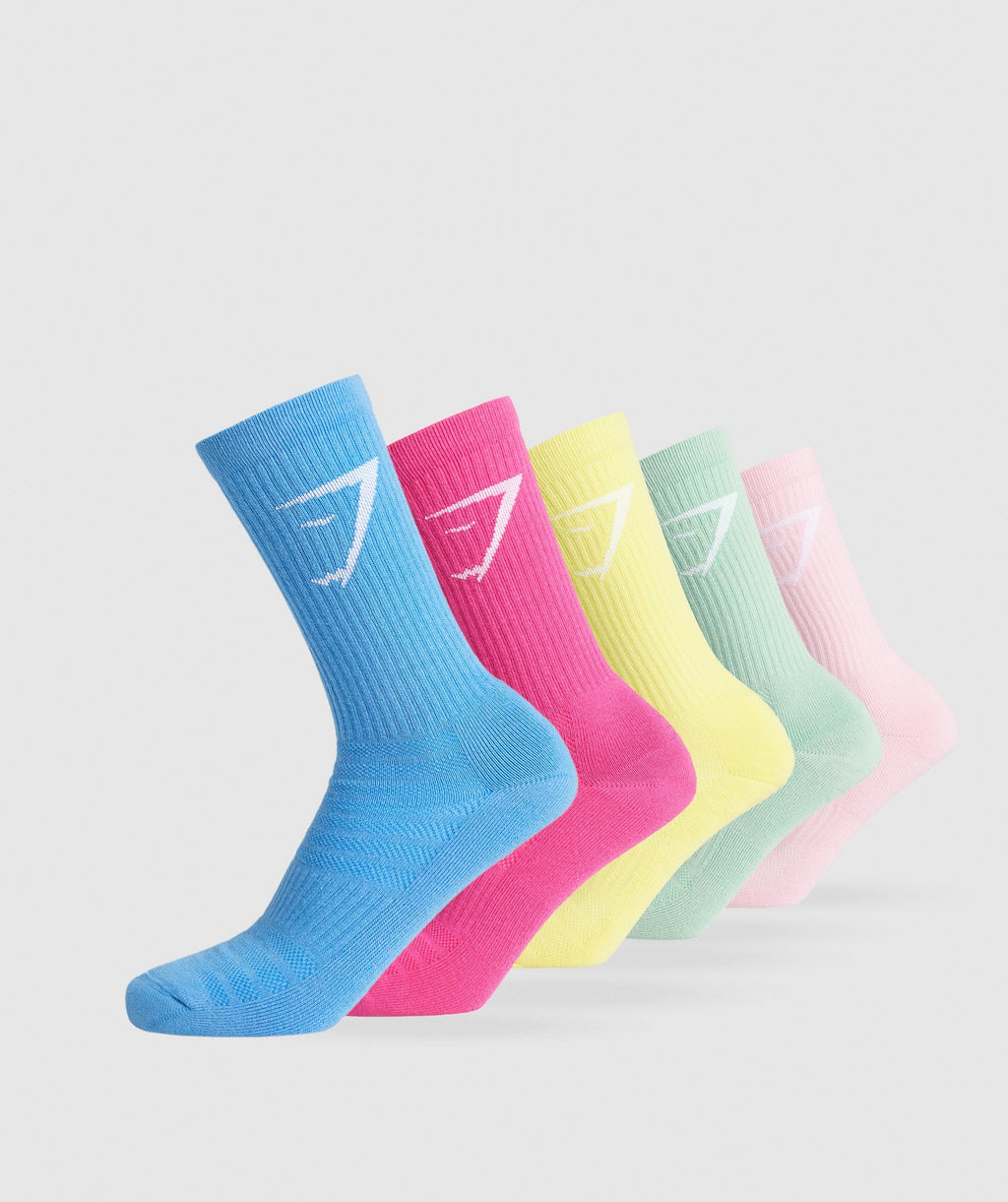 gymshark-crew-socks-5pk-pink-yellow-green-pink-blue-ss24