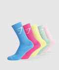 gymshark-crew-socks-5pk-pink-yellow-green-pink-blue-ss24