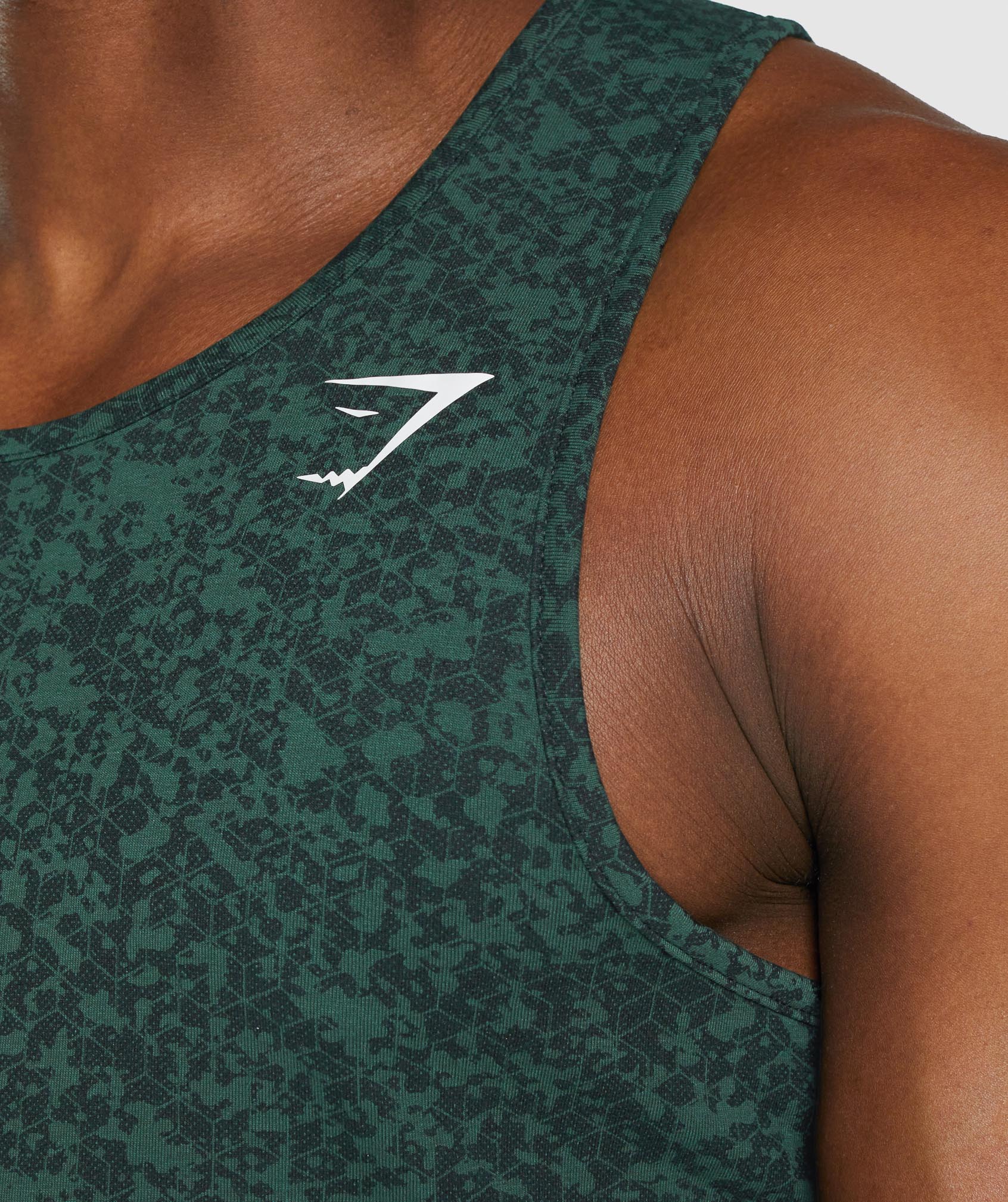 gymshark-critical-tank-dark-green-print-aw21