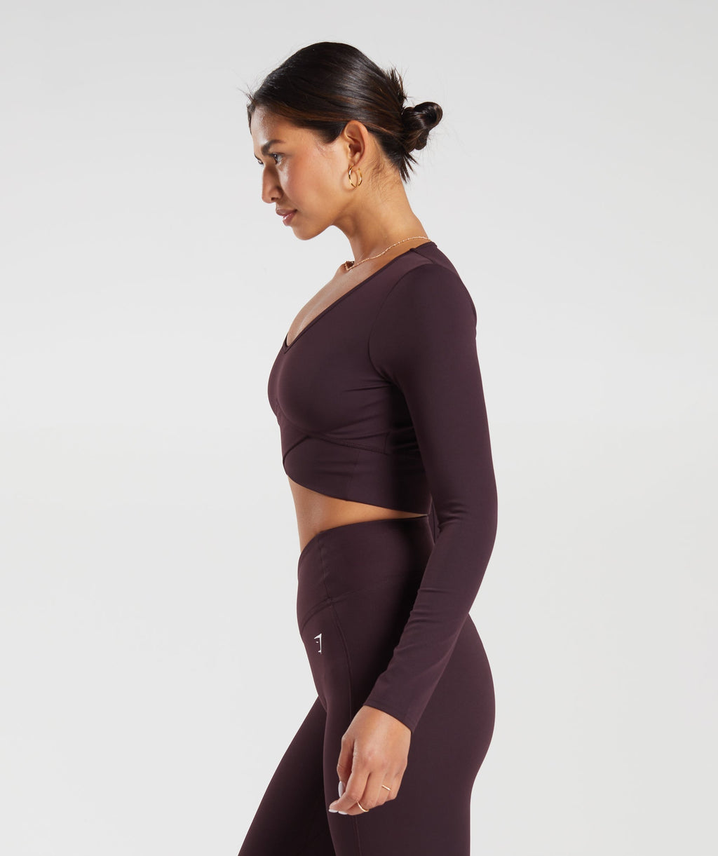 gymshark-crossover-long-sleeve-crop-top-plum-brown-aw23