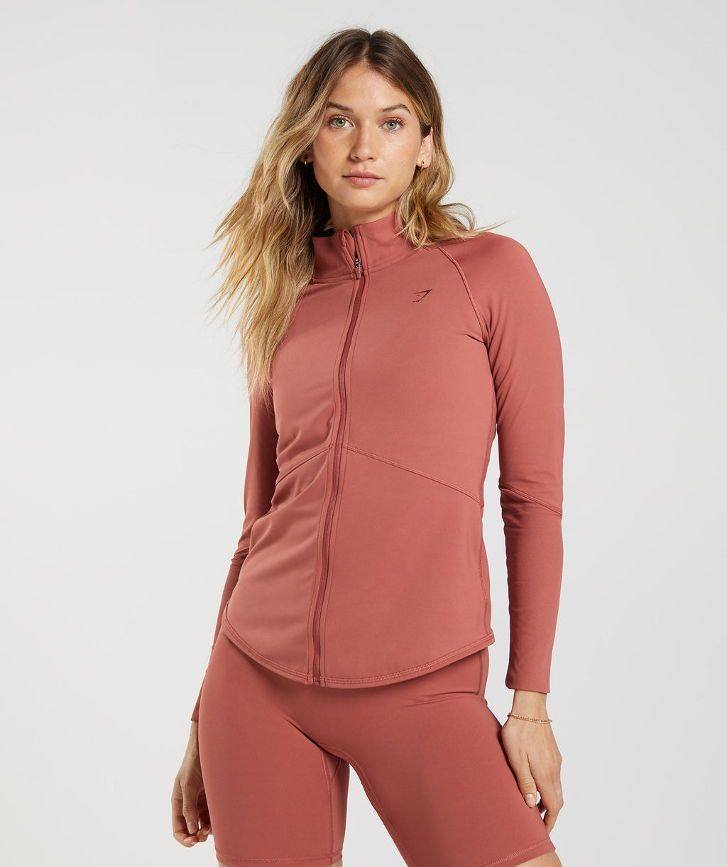 gymshark-elevate-zip-jacket-rose-brown-aw22