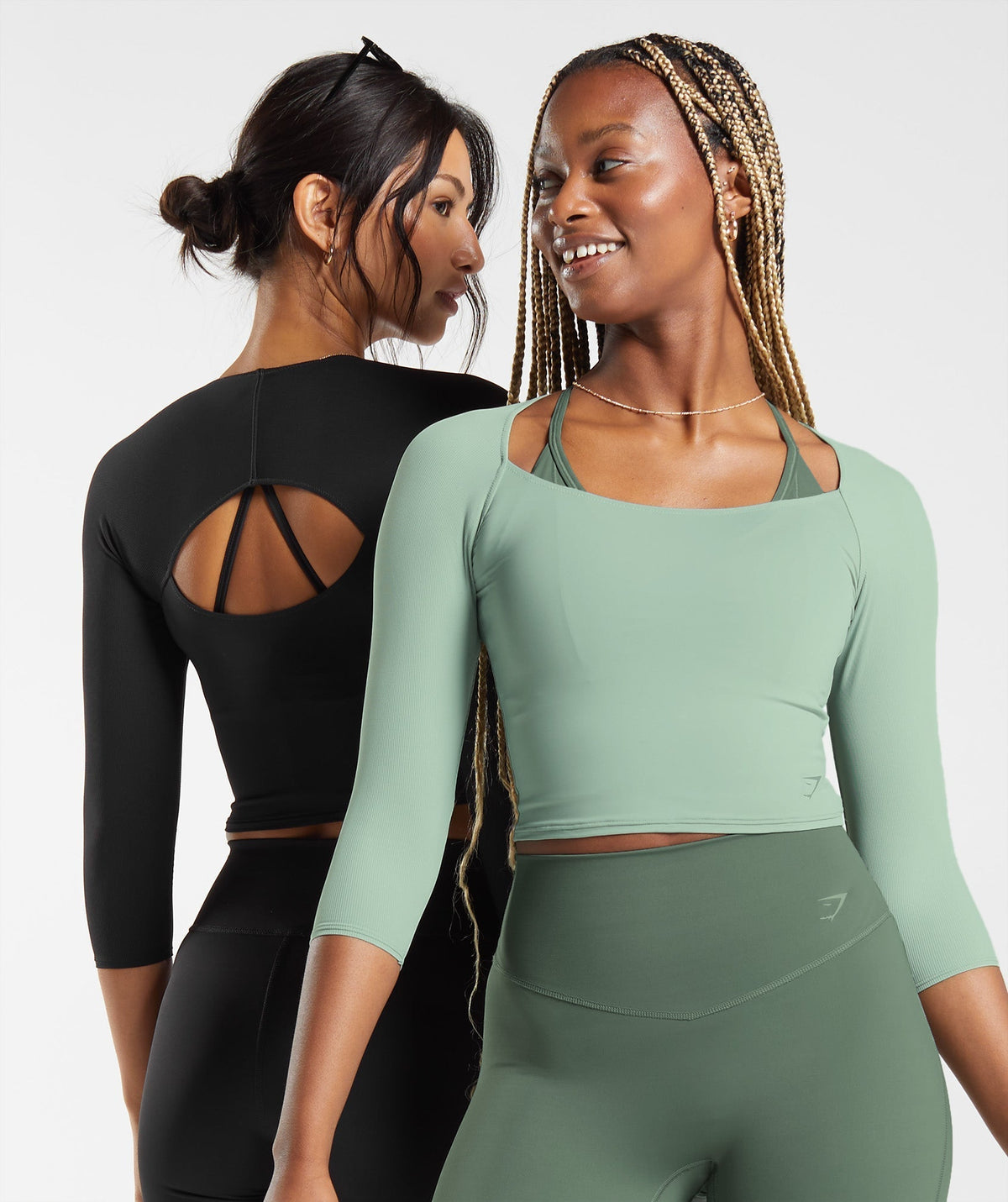 gymshark-elevate-3-4-sleeve-crop-top-desert-sage-green-ss23