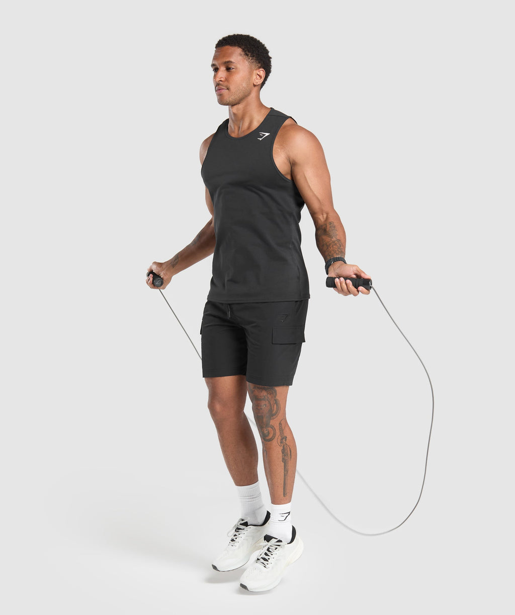gymshark-stretch-woven-cargo-shorts-black-aw24