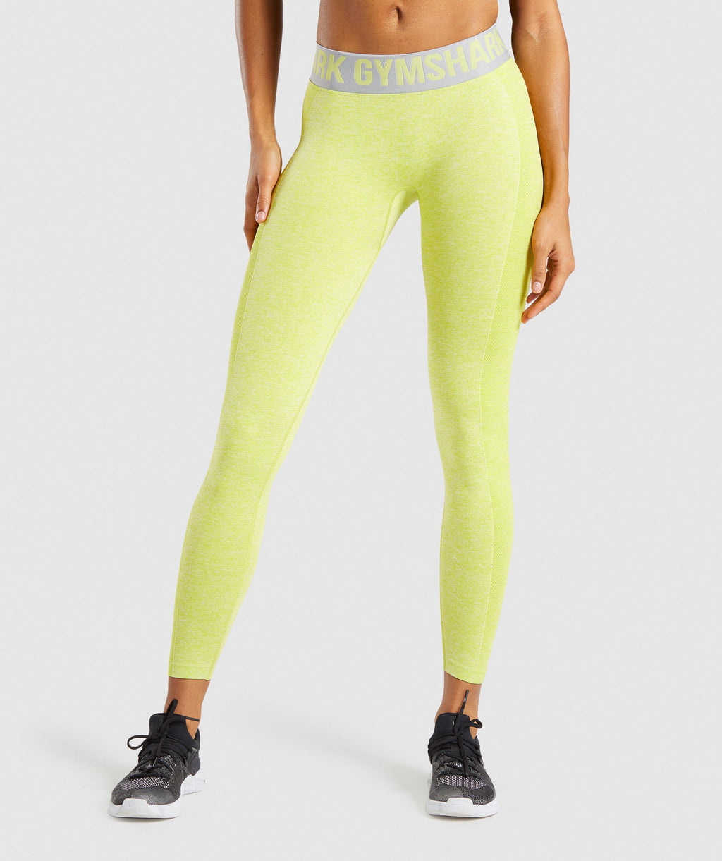 gymshark-flex-low-rise-leggings-lime-marl-light-grey