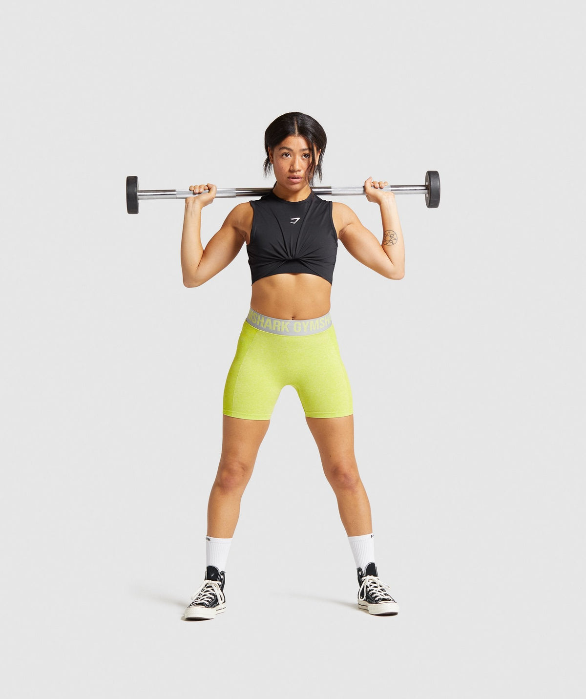 gymshark-flex-shorts-lime-marl-light-grey