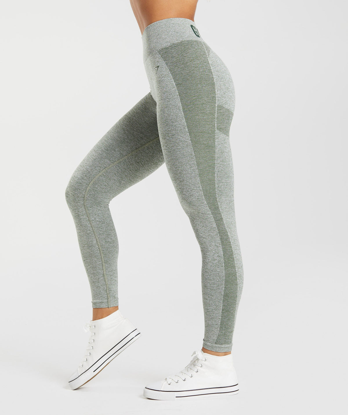 gymshark-flex-high-waisted-leggings-marsh-green-white-marl-aw22