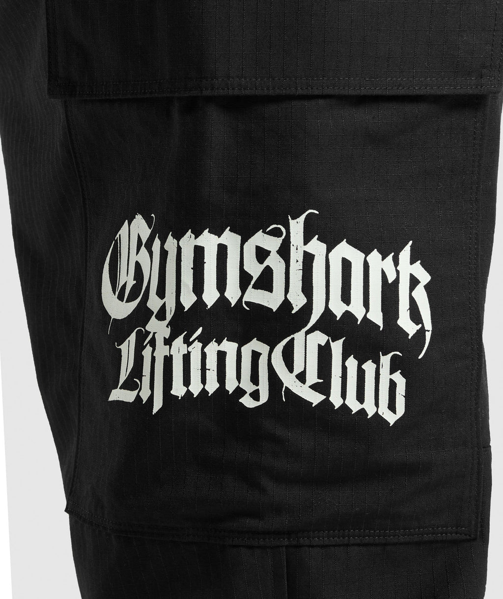 gymshark-lifting-club-ripstop-cargo-black-ss25