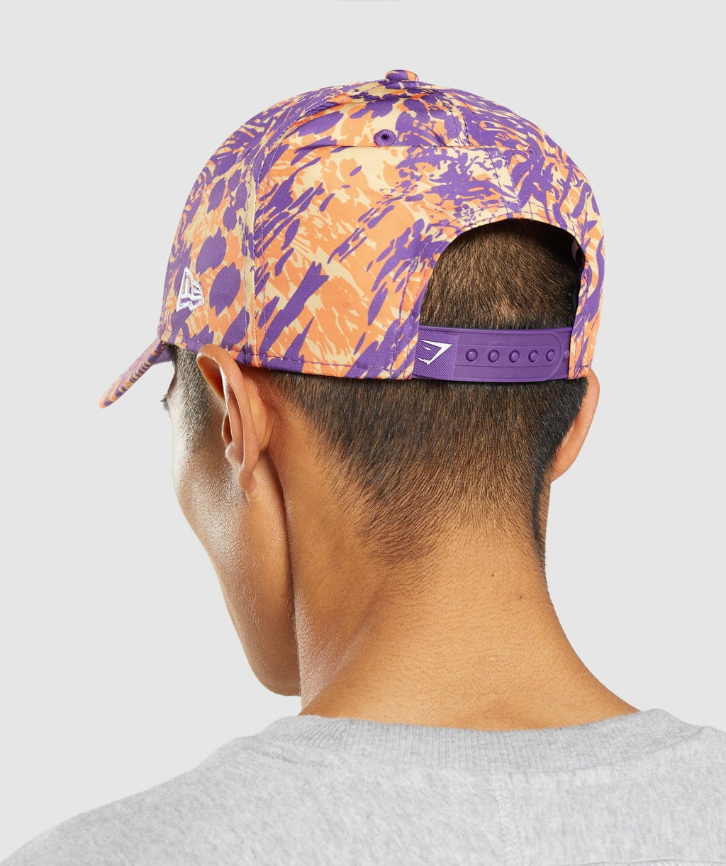 gymshark-animal-print-snapback-orange-print-aw21