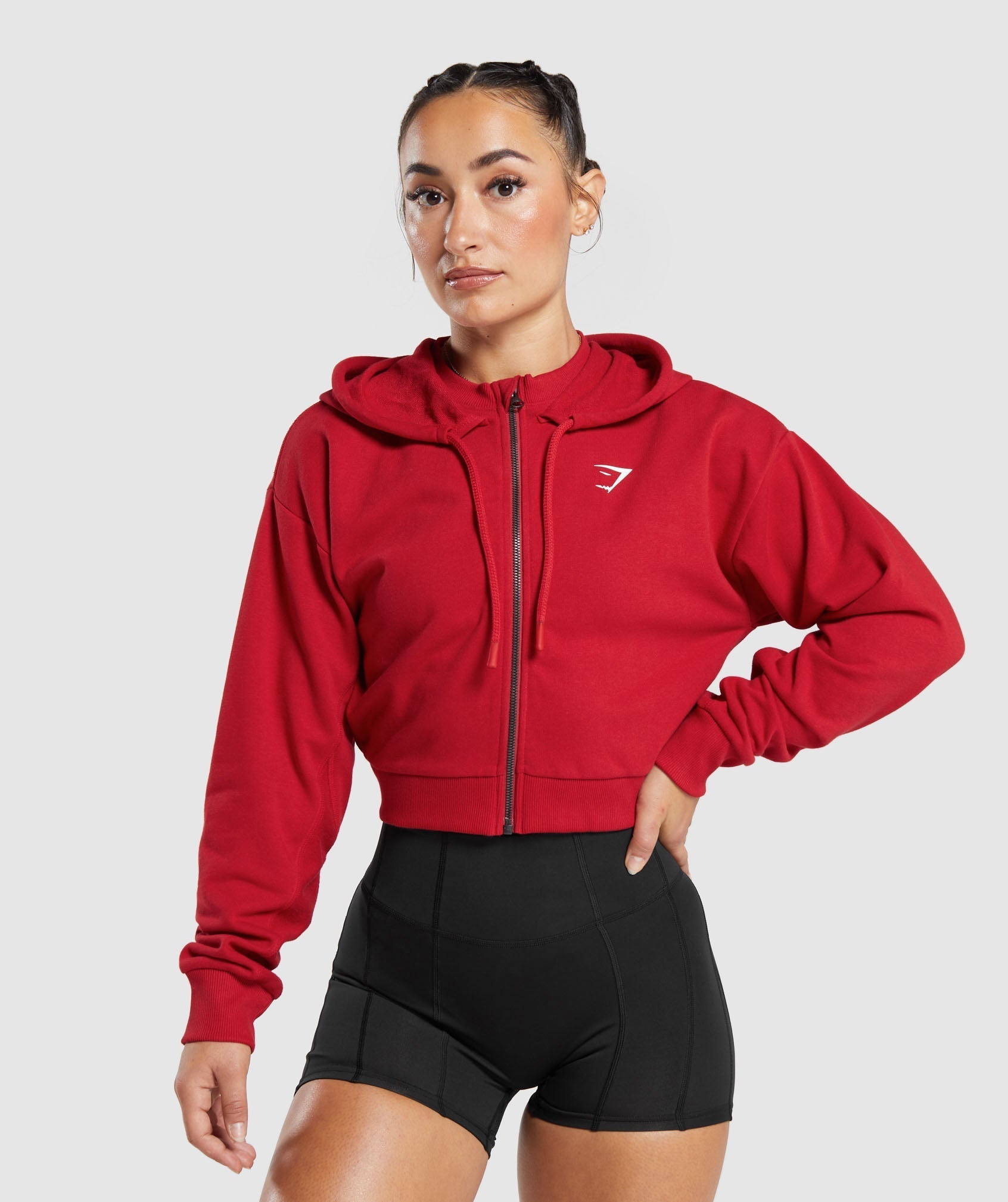 gs-power-crop-zip-hoodie-carmine-red-aw23