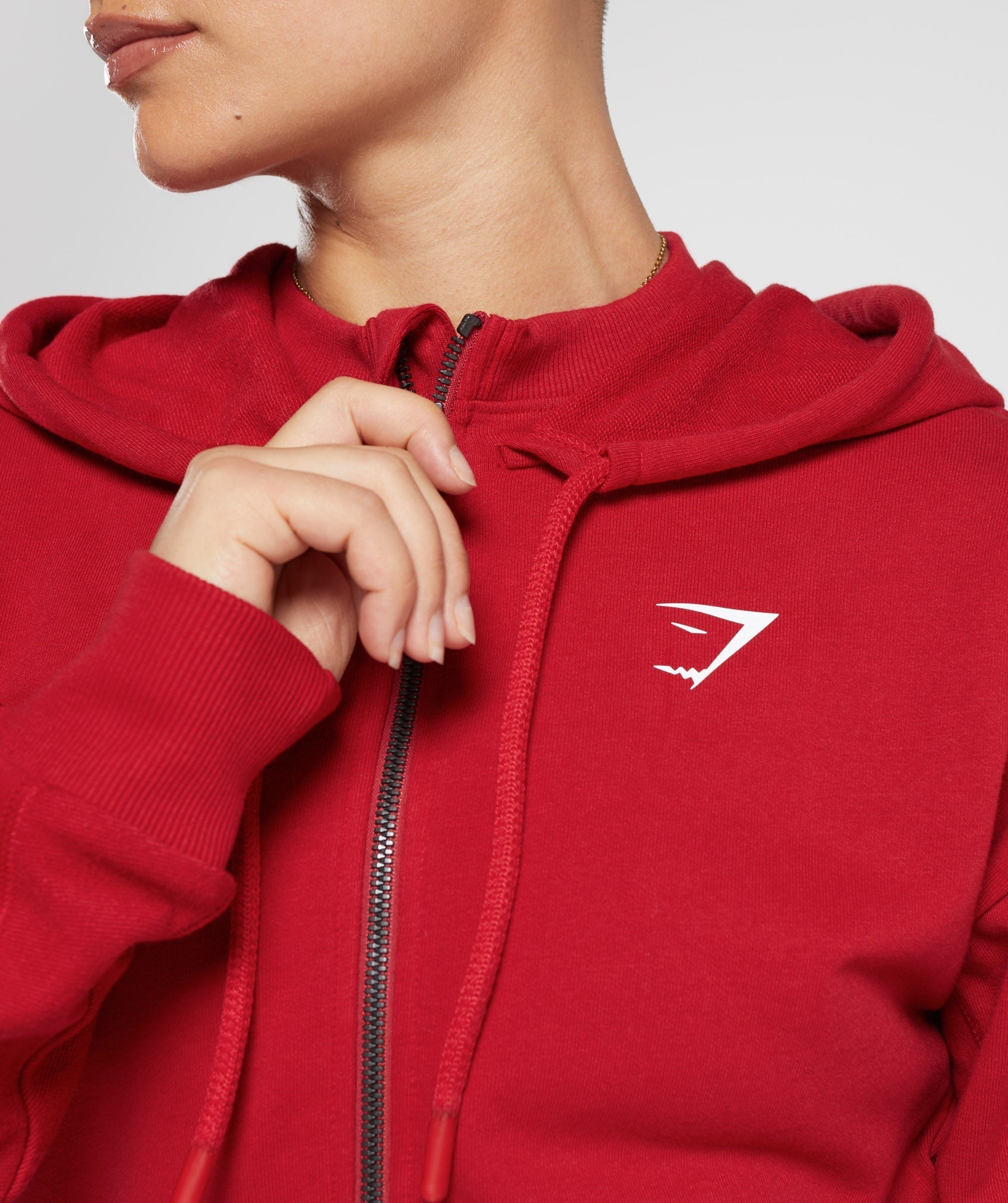 gs-power-crop-zip-hoodie-carmine-red-aw23