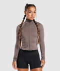 gs-power-midi-zip-up-jacket-walnut-mauve-aw23