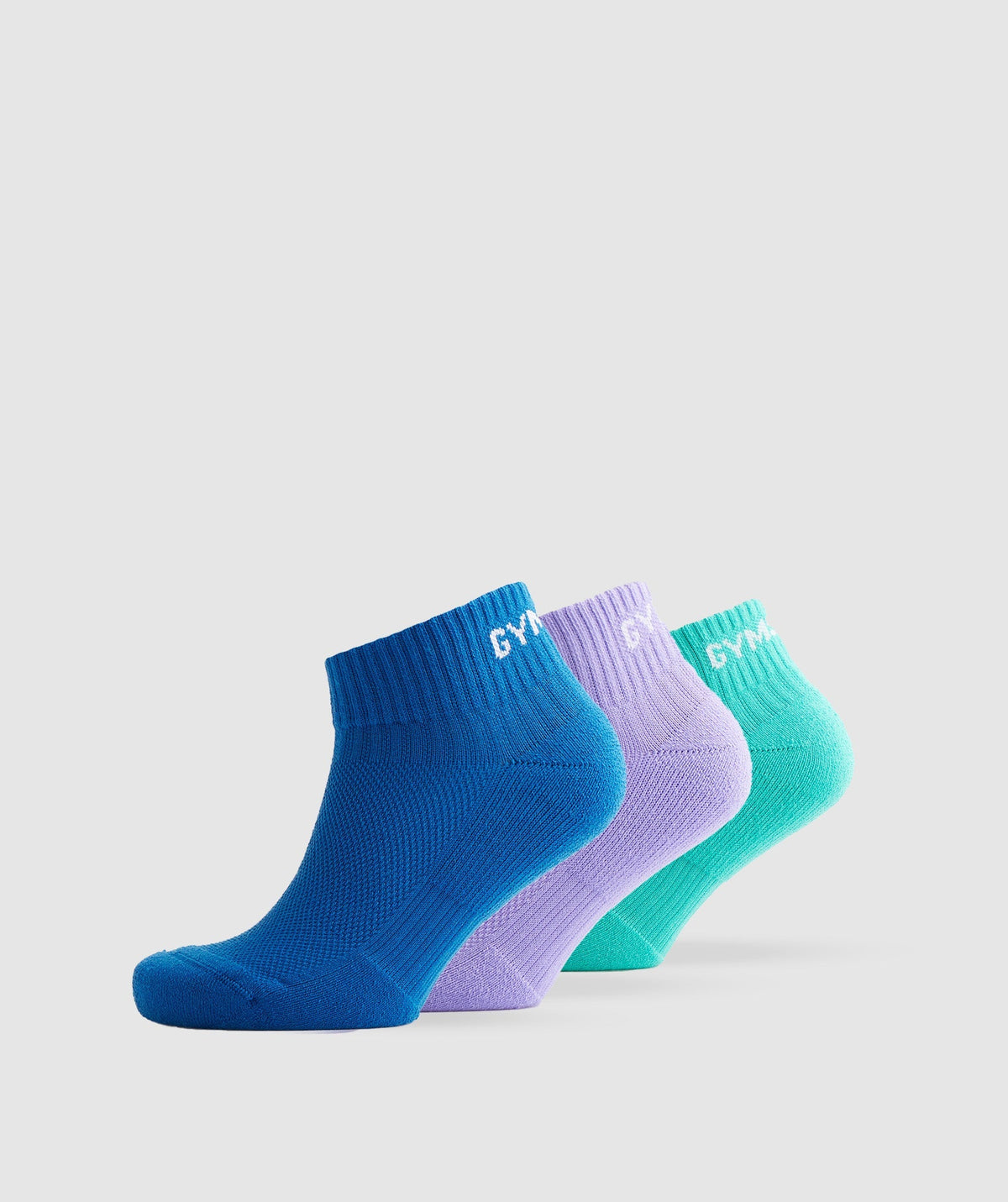 gymshark-jacquard-quarter-socks-3pk-aqua-blue-digital-violet-meridian-blue-aw22