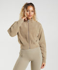 gymshark-whitney-eyelash-knit-jacket-cement-brown-ss23