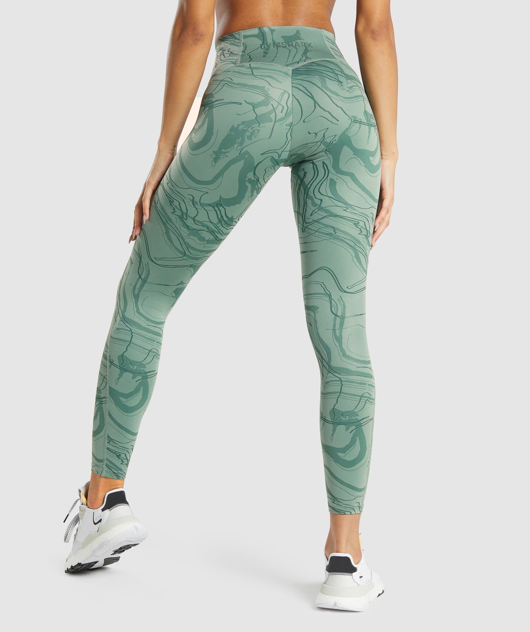 gs-power-support-leggings-green-print-aw21