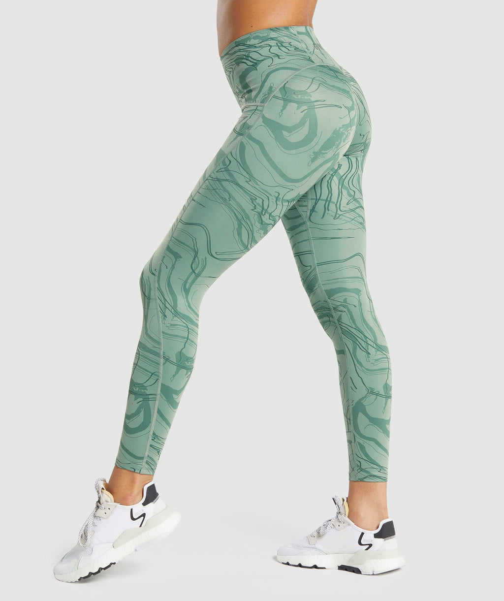 gs-power-support-leggings-green-print-aw21