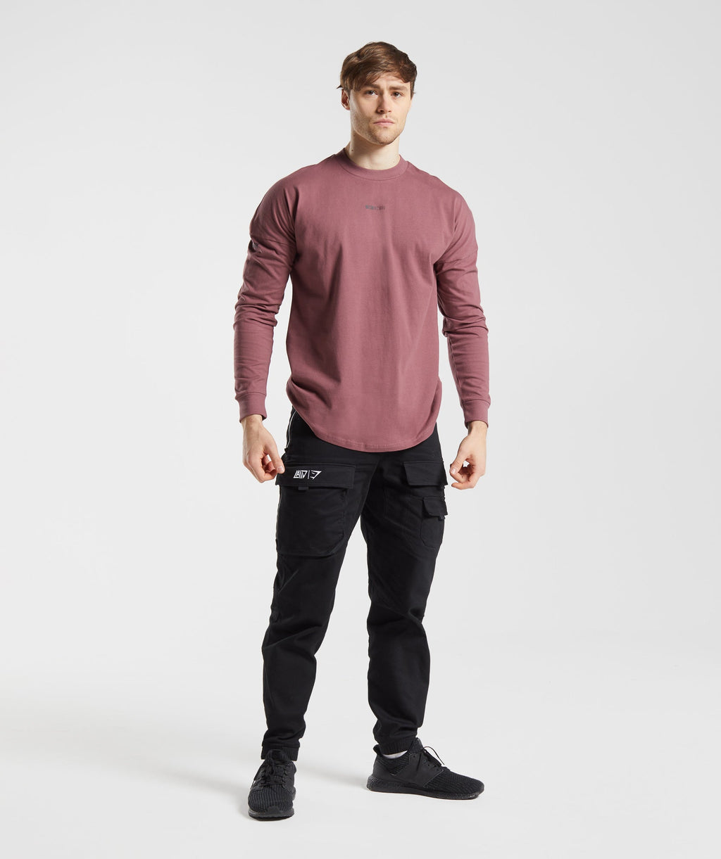 gs-x-david-laid-oversized-long-sleeve-t-shirt-magenta-brown-aw23-6759437