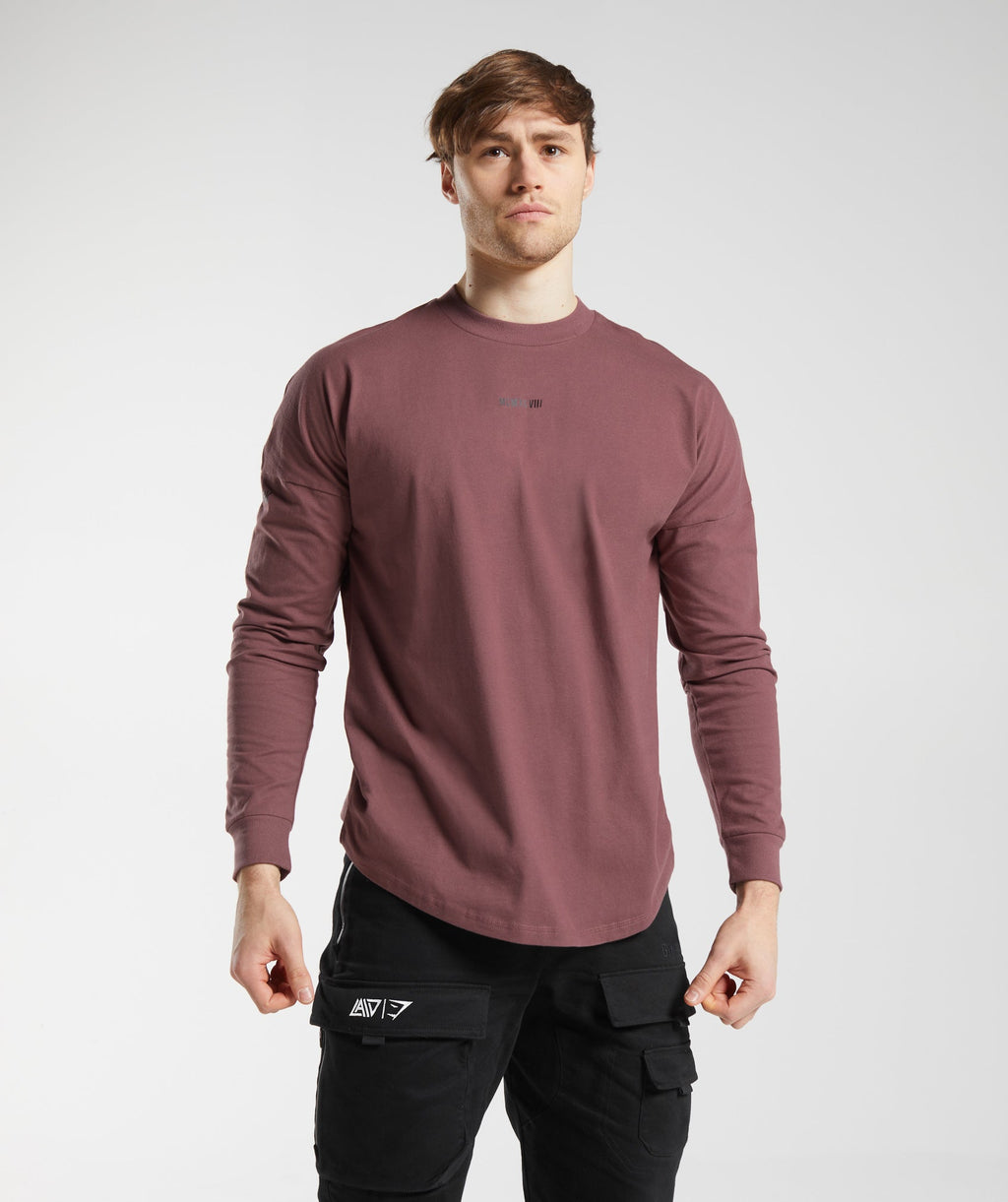 gs-x-david-laid-oversized-long-sleeve-t-shirt-magenta-brown-aw23-6759437